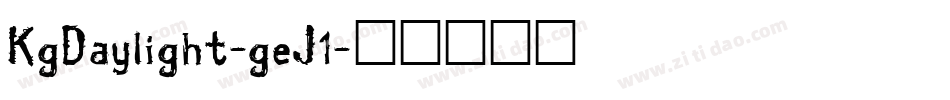 KgDaylight-geJ1字体转换
