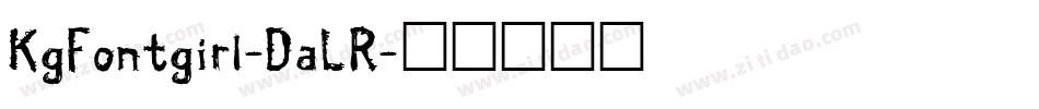 KgFontgirl-DaLR字体转换