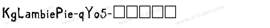 KgLambiePie-qYo5字体转换