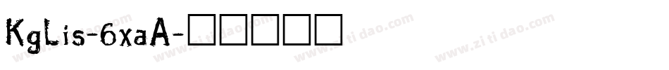 KgLis-6xaA字体转换