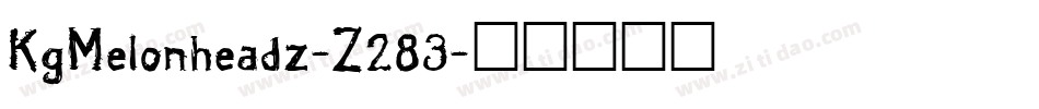 KgMelonheadz-Z283字体转换