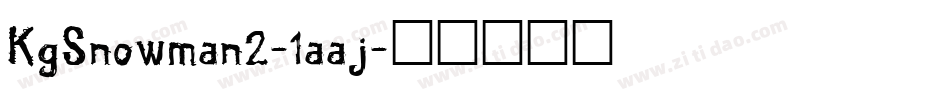 KgSnowman2-1aaj字体转换