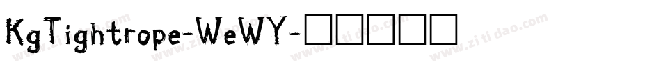 KgTightrope-WeWY字体转换