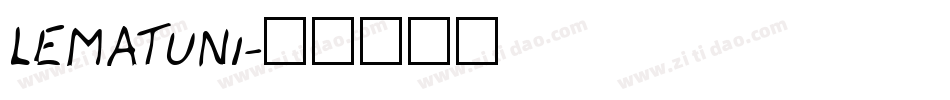 LEMATUN1字体转换