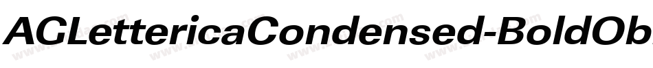 AGLettericaCondensed-BoldObli字体转换