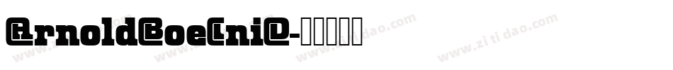 ArnoldBoeIniD字体转换
