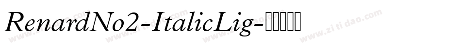 RenardNo2-ItalicLig字体转换