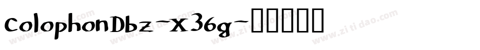ColophonDbz-X36g字体转换