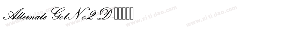 AlternateGotNo2D字体转换