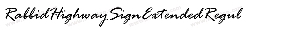 RabbidHighwaySignExtendedRegular-BeOd字体转换