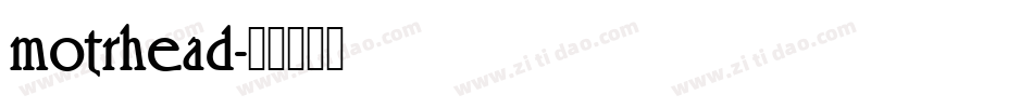 motrhead字体转换