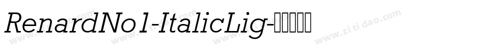 RenardNo1-ItalicLig字体转换