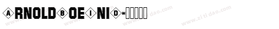 ArnoldBoeIniD字体转换