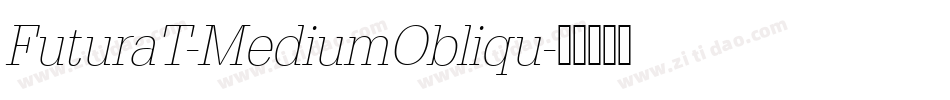 FuturaT-MediumObliqu字体转换