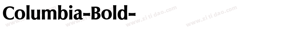 Columbia-Bold字体转换