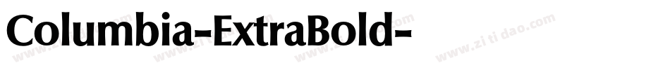Columbia-ExtraBold字体转换