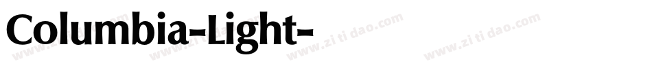 Columbia-Light字体转换