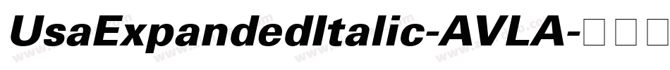 UsaExpandedItalic-AVLA字体转换
