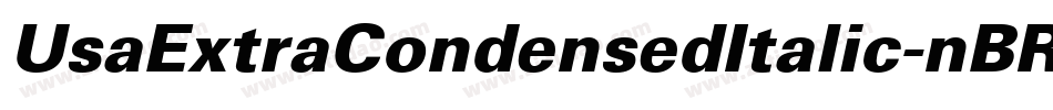 UsaExtraCondensedItalic-nBR0字体转换