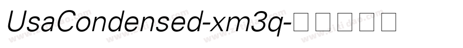 UsaCondensed-xm3q字体转换