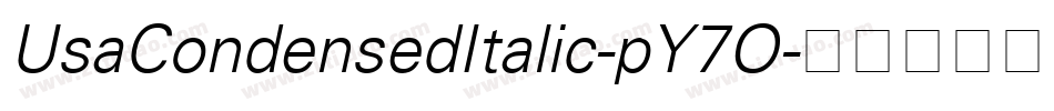 UsaCondensedItalic-pY7O字体转换