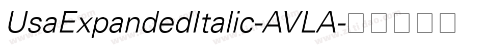 UsaExpandedItalic-AVLA字体转换
