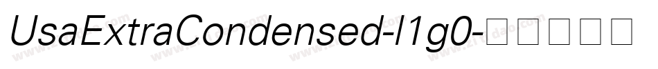 UsaExtraCondensed-l1g0字体转换
