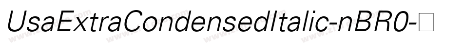 UsaExtraCondensedItalic-nBR0字体转换