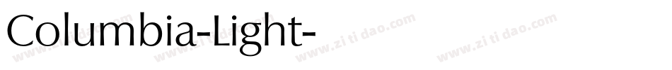 Columbia-Light字体转换
