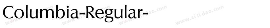 Columbia-Regular字体转换
