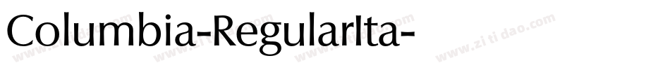 Columbia-RegularIta字体转换