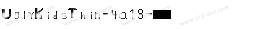 UglyKidsThin-4a19字体转换