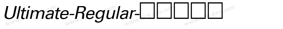 Ultimate-Regular字体转换
