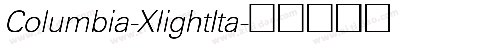 Columbia-XlightIta字体转换
