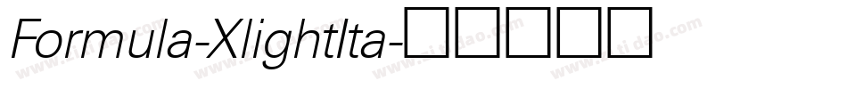 Formula-XlightIta字体转换