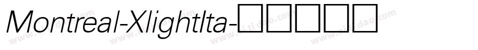 Montreal-XlightIta字体转换