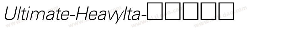 Ultimate-HeavyIta字体转换