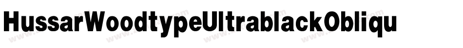 HussarWoodtypeUltrablackOblique-awWE字体转换