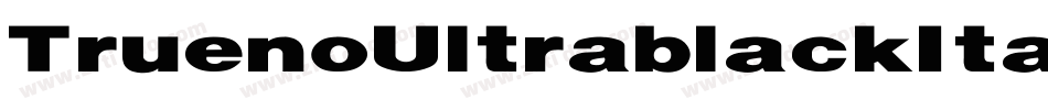 TruenoUltrablackItalic-prwv字体转换