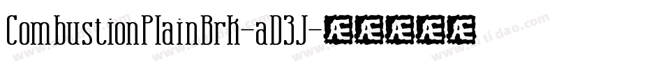 CombustionPlainBrk-aD3J字体转换