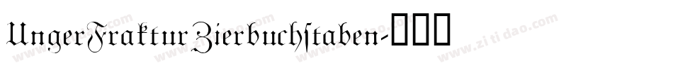 UngerFrakturZierbuchstaben字体转换