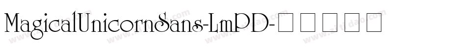 MagicalUnicornSans-LmPD字体转换