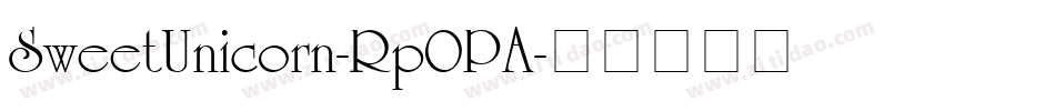 SweetUnicorn-Rp0PA字体转换