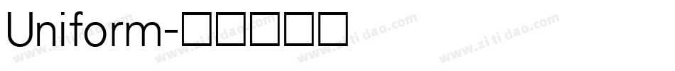 Uniform字体转换