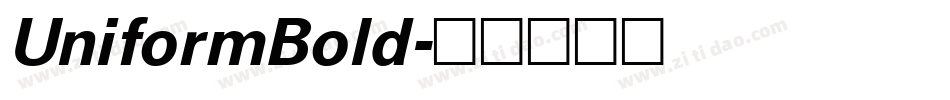 UniformBold字体转换