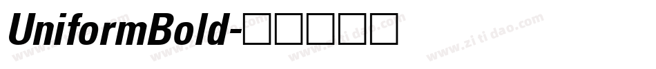 UniformBold字体转换