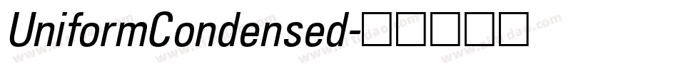 UniformCondensed字体转换