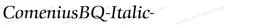 ComeniusBQ-Italic字体转换