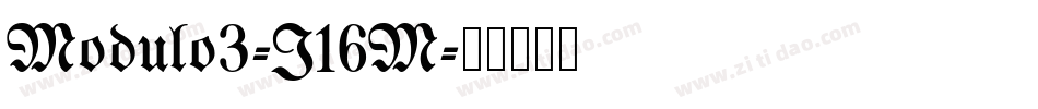Modulo3-J16M字体转换