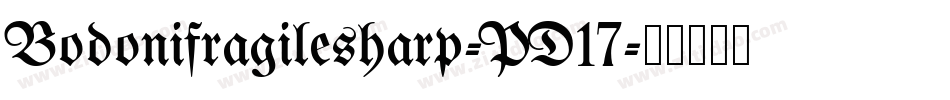 Bodonifragilesharp-PD17字体转换